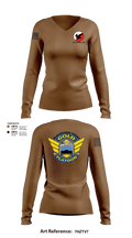 1/7 CAV 52531562 Women's Long Sleeve V-neck Shirt -1 2
