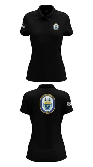 Women's Short Sleeve Performance Polo, USS RUSHMORE, Navy, Teamtime, Team time, sublimation, custom sports apparel, team uniforms, spirit wear, spiritwear, sports uniforms, custom shirts, team store, custom team store, fundraiser sports, apparel fundraiser