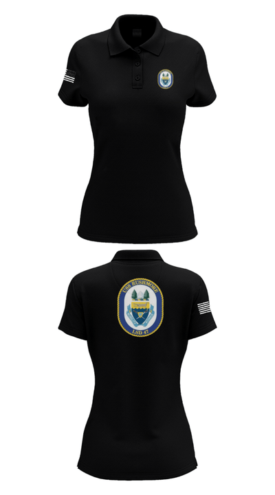 USS RUSHMORE 78932182 Women's Short Sleeve Performance Polo  - 33