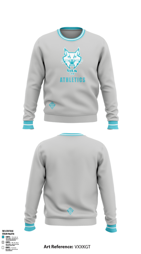 Crew Neck Sweatshirt, Stem Lab K-8 School, Spirit Store, Teamtime, Team time, sublimation, custom sports apparel, team uniforms, spirit wear, spiritwear, sports uniforms, custom shirts, team store, custom team store, fundraiser sports, apparel fundraiser