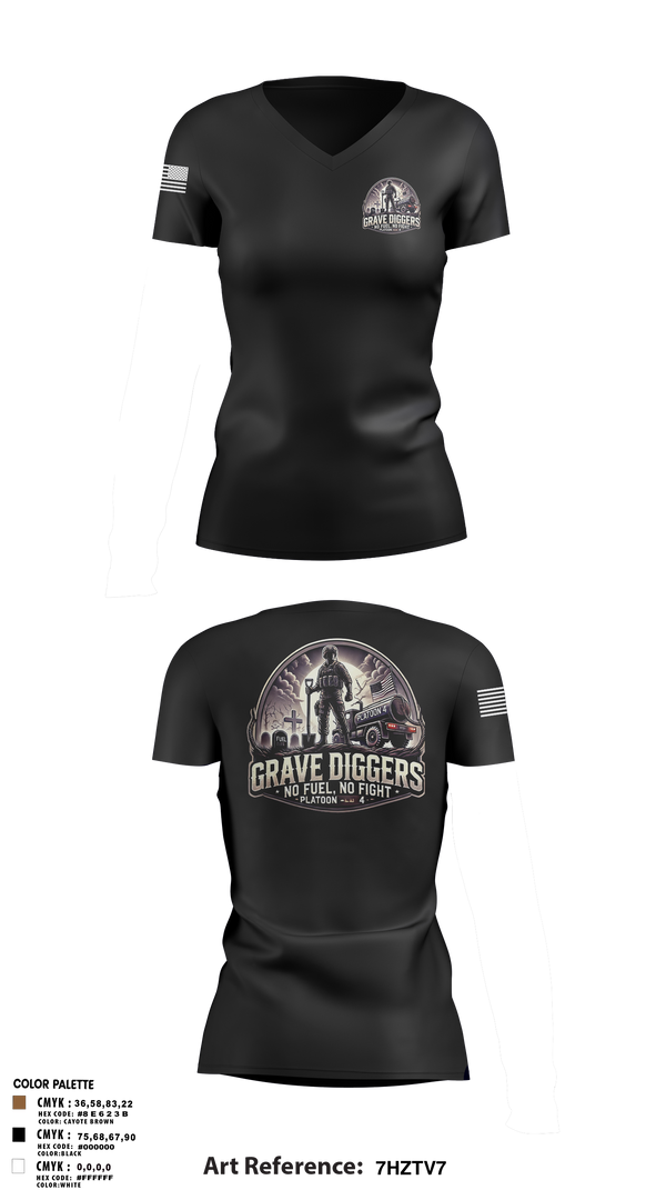 Womens Short Sleeve Vneck Shirt, Gravediggers, , Teamtime, Team time, sublimation, custom sports apparel, team uniforms, spirit wear, spiritwear, sports uniforms, custom shirts, team store, custom team store, fundraiser sports, apparel fundraiser