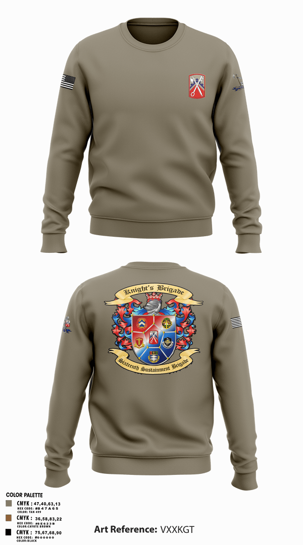 Crew Neck Sweatshirt, 16th Sustainment Brigade, Army, Teamtime, Team time, sublimation, custom sports apparel, team uniforms, spirit wear, spiritwear, sports uniforms, custom shirts, team store, custom team store, fundraiser sports, apparel fundraiser