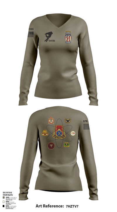 SPO Nation 55364584 Women's Long Sleeve V-neck Shirt - 128