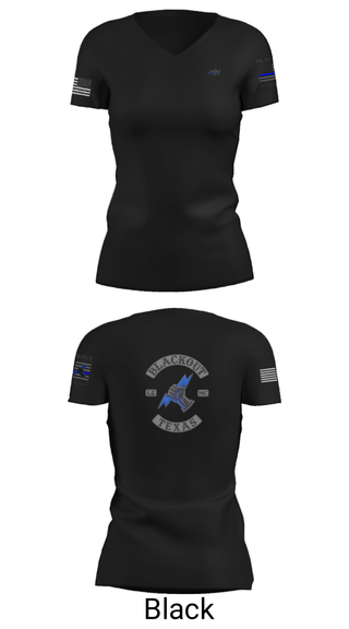 Womens Short Sleeve Vneck Shirt, BLACKOUT LE-MC, , Teamtime, Team time, sublimation, custom sports apparel, team uniforms, spirit wear, spiritwear, sports uniforms, custom shirts, team store, custom team store, fundraiser sports, apparel fundraiser