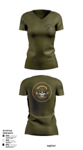 Bravo Company Det 1 Recruiting and Retention Battalion 79622456 Women's Short Sleeve V-neck Shirt - 119