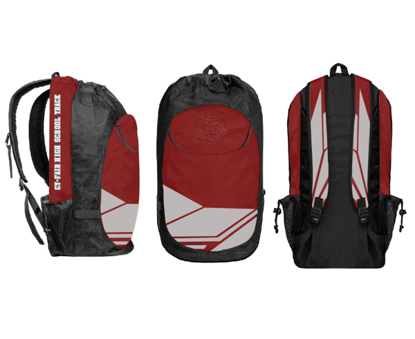 Gear Bag, Cy-Fair High School Track, Track & Field, Teamtime, Team time, sublimation, custom sports apparel, team uniforms, spirit wear, spiritwear, sports uniforms, custom shirts, team store, custom team store, fundraiser sports, apparel fundraiser