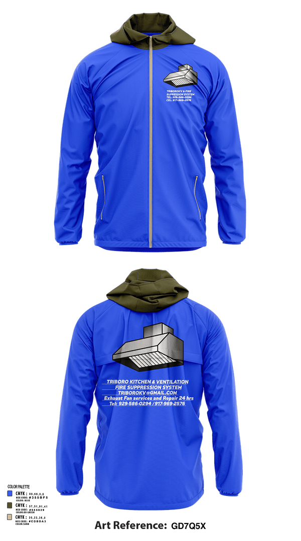 Windbreaker, Triboro kitchen & ventilation, , Teamtime, Team time, sublimation, custom sports apparel, team uniforms, spirit wear, spiritwear, sports uniforms, custom shirts, team store, custom team store, fundraiser sports, apparel fundraiser