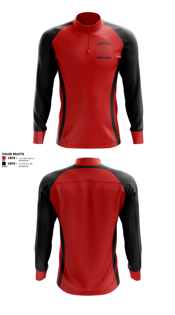 Quarter Zip Jacket, DuQuoin High School Volleyball, Women's Volleyball, Teamtime, Team time, sublimation, custom sports apparel, team uniforms, spirit wear, spiritwear, sports uniforms, custom shirts, team store, custom team store, fundraiser sports, apparel fundraiser