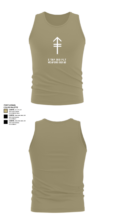 Tank Top, 2/2 3rd PLT Weapon SquadE TRP 3RD PLT WEAPONS SQUAD, Army, Teamtime, Team time, sublimation, custom sports apparel, team uniforms, spirit wear, spiritwear, sports uniforms, custom shirts, team store, custom team store, fundraiser sports, apparel fundraiser