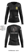 Charlie Squad 41668250 Women's Long Sleeve V-neck Shirt - 6