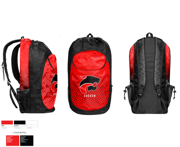 Gear Bag, Jackson Memorial High School Soccer, Women's Soccer, Teamtime, Team time, sublimation, custom sports apparel, team uniforms, spirit wear, spiritwear, sports uniforms, custom shirts, team store, custom team store, fundraiser sports, apparel fundraiser
