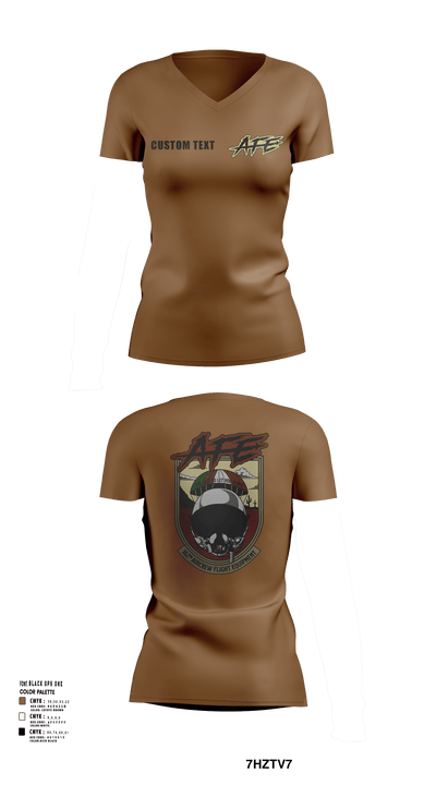 162 AFE 73313729 Women's Short Sleeve V-neck Shirt - 162