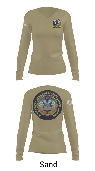 Swrmc 87303648 Women's Long Sleeve V-neck Shirt -1 92