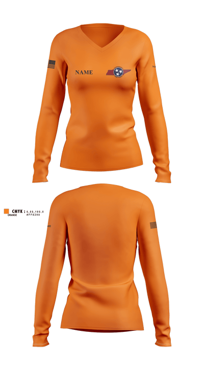 TN CDTF 50691767 Women's Long Sleeve V-neck Shirt -1 5