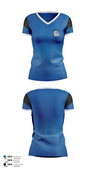 Womens Short Sleeve Vneck Shirt, Woodburn Bulldogs, Tennis, Teamtime, Team time, sublimation, custom sports apparel, team uniforms, spirit wear, spiritwear, sports uniforms, custom shirts, team store, custom team store, fundraiser sports, apparel fundraiser