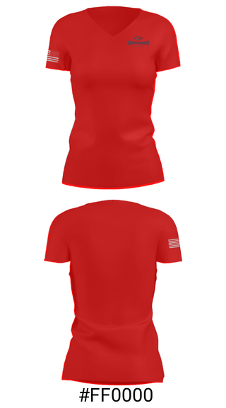 Women's Short Sleeve Vneck Shirt, Lindbergh High School Track, Track & Field, Teamtime, Team time, sublimation, custom sports apparel, team uniforms, spirit wear, spiritwear, sports uniforms, custom shirts, team store, custom team store, fundraiser sports, apparel fundraiser