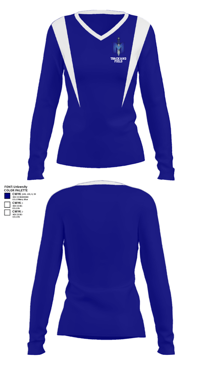 iMater Knights 12068030 Women's Long Sleeve V-neck Shirt - 28