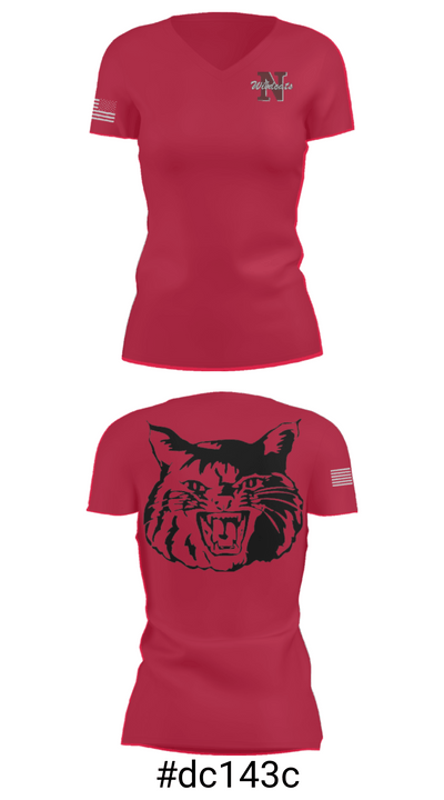 Newark High School Softball 78584076 Women's Short Sleeve V-neck Shirt - 21
