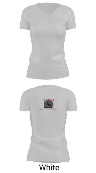 Women's Short Sleeve Vneck Shirt, Reeds Outdoor Adventures, , Teamtime, Team time, sublimation, custom sports apparel, team uniforms, spirit wear, spiritwear, sports uniforms, custom shirts, team store, custom team store, fundraiser sports, apparel fundraiser