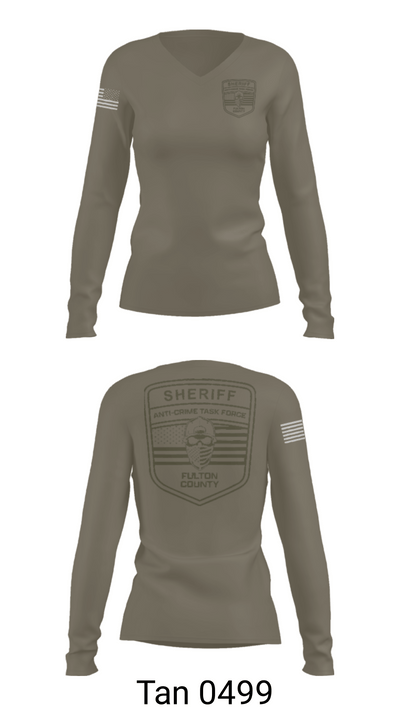 Fulton County Anti-Crime Task Force 27594594 Women's Long Sleeve V-neck Shirt - 73