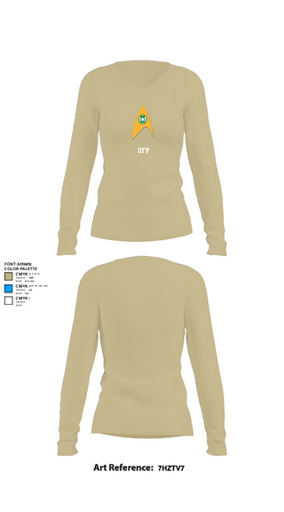 Womens Long Sleeve Vneck Shirt, UFP, Air Force, Teamtime, Team time, sublimation, custom sports apparel, team uniforms, spirit wear, spiritwear, sports uniforms, custom shirts, team store, custom team store, fundraiser sports, apparel fundraiser