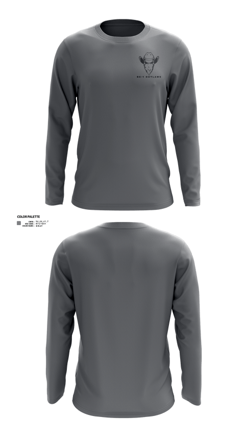 Long Sleeve Performance Shirt, DC-1 Outlaws, , Teamtime, Team time, sublimation, custom sports apparel, team uniforms, spirit wear, spiritwear, sports uniforms, custom shirts, team store, custom team store, fundraiser sports, apparel fundraiser