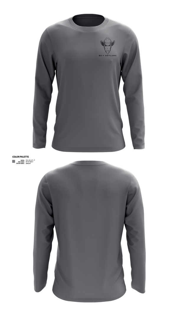 Long Sleeve Performance Shirt, DC-1 Outlaws, , Teamtime, Team time, sublimation, custom sports apparel, team uniforms, spirit wear, spiritwear, sports uniforms, custom shirts, team store, custom team store, fundraiser sports, apparel fundraiser