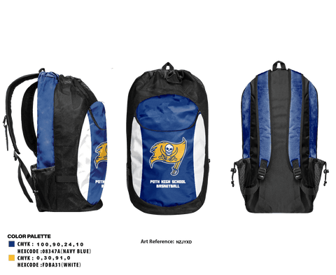 Gear Bag, Poth High School Basketball, Men's Basketball, Teamtime, Team time, sublimation, custom sports apparel, team uniforms, spirit wear, spiritwear, sports uniforms, custom shirts, team store, custom team store, fundraiser sports, apparel fundraiser