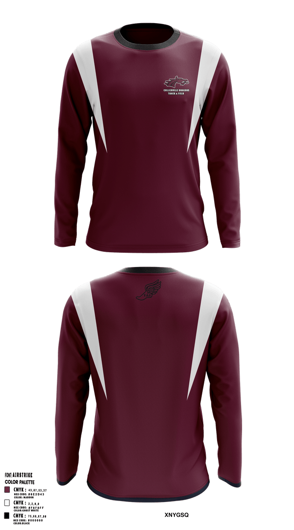 Long Sleeve Performance Shirt, Collierville Dragons, Track & Field, Teamtime, Team time, sublimation, custom sports apparel, team uniforms, spirit wear, spiritwear, sports uniforms, custom shirts, team store, custom team store, fundraiser sports, apparel fundraiser