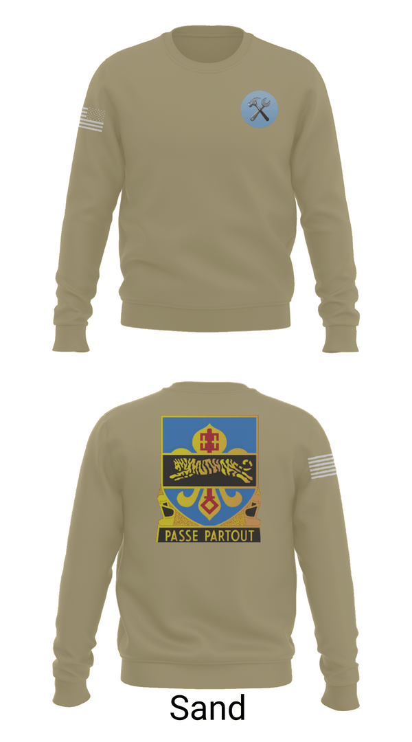 Crew Neck Sweatshirt, HHD, 415th Military Intelligence Battalion, National Guard, Teamtime, Team time, sublimation, custom sports apparel, team uniforms, spirit wear, spiritwear, sports uniforms, custom shirts, team store, custom team store, fundraiser sports, apparel fundraiser