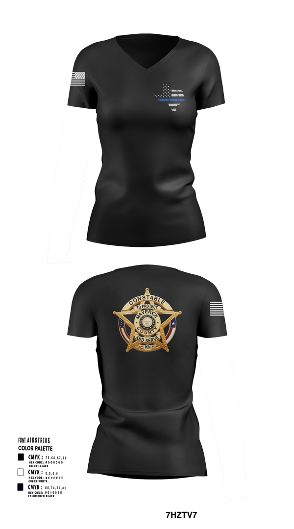 Womens Short Sleeve Vneck Shirt, Maverick County Constable PCT 4, , Teamtime, Team time, sublimation, custom sports apparel, team uniforms, spirit wear, spiritwear, sports uniforms, custom shirts, team store, custom team store, fundraiser sports, apparel fundraiser