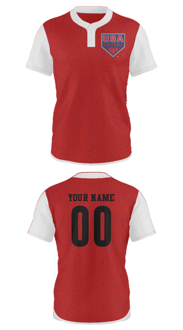Two Button Softball Jersey, Southeast Nebraska Girls Fast Pitch Softball League, Softball, Teamtime, Team time, sublimation, custom sports apparel, team uniforms, spirit wear, spiritwear, sports uniforms, custom shirts, team store, custom team store, fundraiser sports, apparel fundraiser