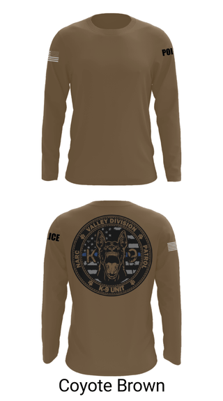 Long Sleeve Performance Shirt, VALLEY K9, , Teamtime, Team time, sublimation, custom sports apparel, team uniforms, spirit wear, spiritwear, sports uniforms, custom shirts, team store, custom team store, fundraiser sports, apparel fundraiser