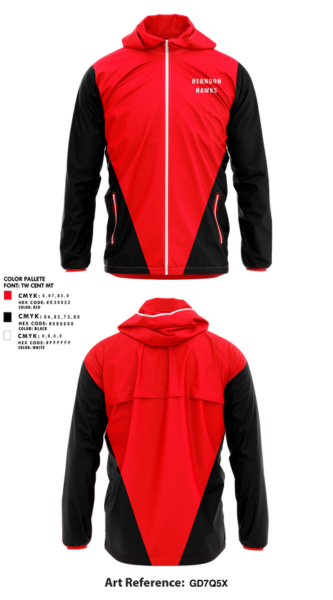 Windbreaker, Herndon Hawks, Baseball, Teamtime, Team time, sublimation, custom sports apparel, team uniforms, spirit wear, spiritwear, sports uniforms, custom shirts, team store, custom team store, fundraiser sports, apparel fundraiser