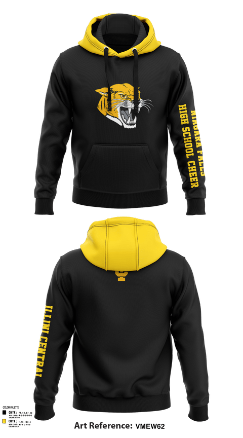 Hoodie, Illini Central High School Cheer, Cheer, Teamtime, Team time, sublimation, custom sports apparel, team uniforms, spirit wear, spiritwear, sports uniforms, custom shirts, team store, custom team store, fundraiser sports, apparel fundraiser
