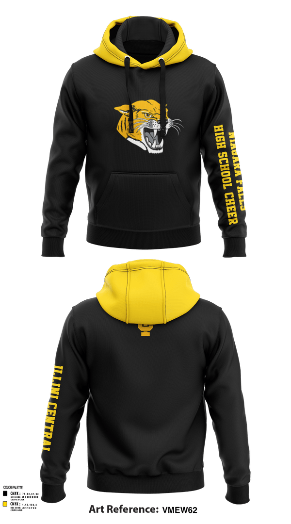 Hoodie, Illini Central High School Cheer, Cheer, Teamtime, Team time, sublimation, custom sports apparel, team uniforms, spirit wear, spiritwear, sports uniforms, custom shirts, team store, custom team store, fundraiser sports, apparel fundraiser