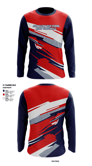 Long Sleeve Performance Shirt, John Glenn High School Volleyball, Men's Volleyball, Teamtime, Team time, sublimation, custom sports apparel, team uniforms, spirit wear, spiritwear, sports uniforms, custom shirts, team store, custom team store, fundraiser sports, apparel fundraiser