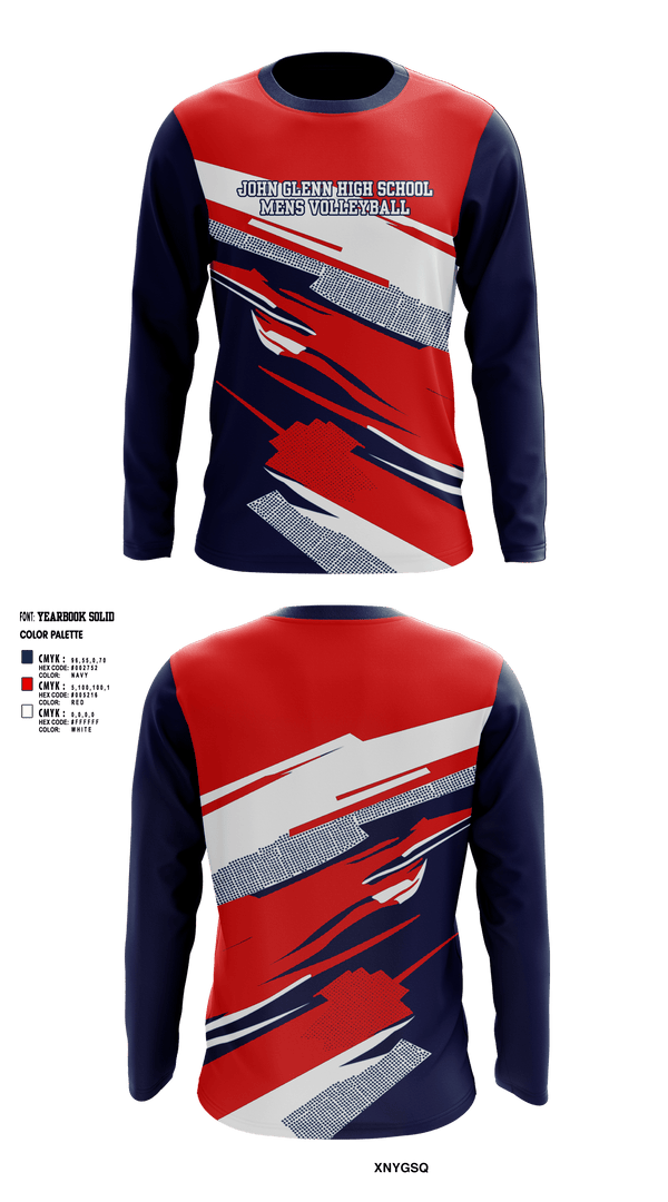 Long Sleeve Performance Shirt, John Glenn High School Volleyball, Men's Volleyball, Teamtime, Team time, sublimation, custom sports apparel, team uniforms, spirit wear, spiritwear, sports uniforms, custom shirts, team store, custom team store, fundraiser sports, apparel fundraiser