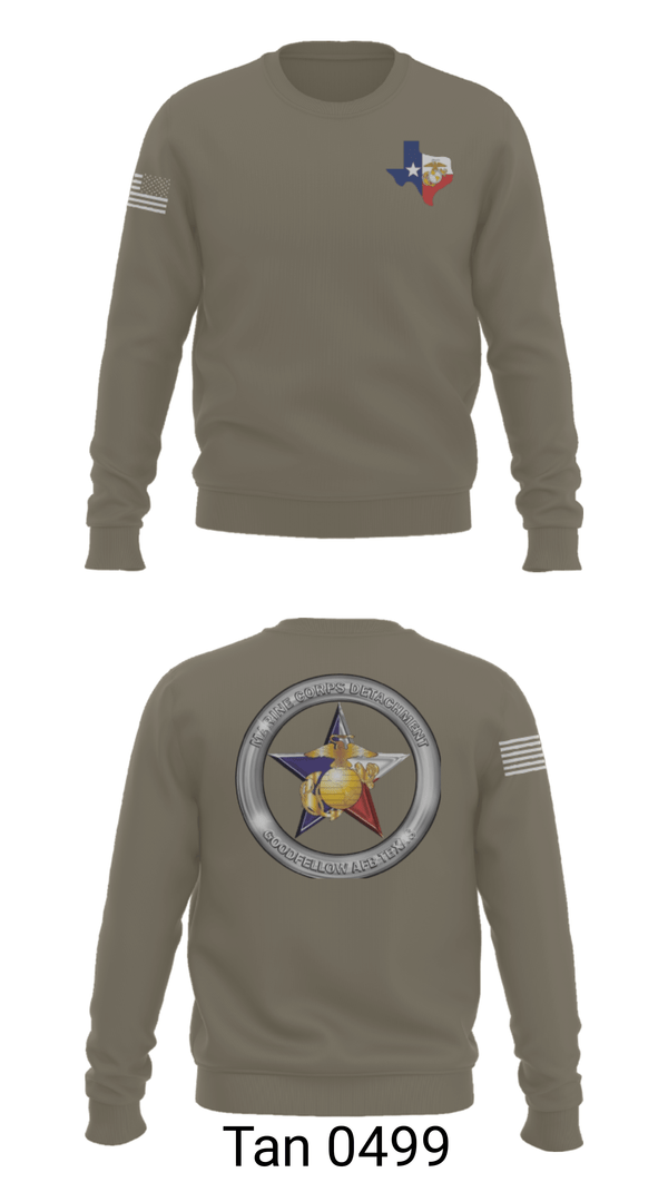 Crew Neck Sweatshirt, Goodfellow AFB MCD, Marines, Teamtime, Team time, sublimation, custom sports apparel, team uniforms, spirit wear, spiritwear, sports uniforms, custom shirts, team store, custom team store, fundraiser sports, apparel fundraiser