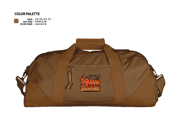 Duffle Bag, West king frenchies, , Teamtime, Team time, sublimation, custom sports apparel, team uniforms, spirit wear, spiritwear, sports uniforms, custom shirts, team store, custom team store, fundraiser sports, apparel fundraiser