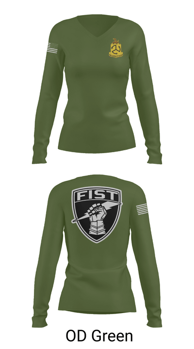 1-200 Infantry 56519387 Women's Long Sleeve V-neck Shirt - 54