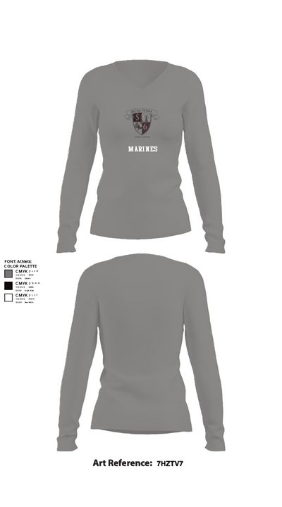 MCAS Yuma Station S6 475823897 Women's Long Sleeve V-neck Shirt - 22