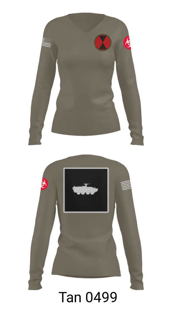 Womens Long Sleeve Vneck Shirt, RECCE, Army, Teamtime, Team time, sublimation, custom sports apparel, team uniforms, spirit wear, spiritwear, sports uniforms, custom shirts, team store, custom team store, fundraiser sports, apparel fundraiser