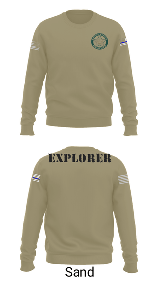 Crew Neck Sweatshirt, BSO Explorers, Police, Teamtime, Team time, sublimation, custom sports apparel, team uniforms, spirit wear, spiritwear, sports uniforms, custom shirts, team store, custom team store, fundraiser sports, apparel fundraiser