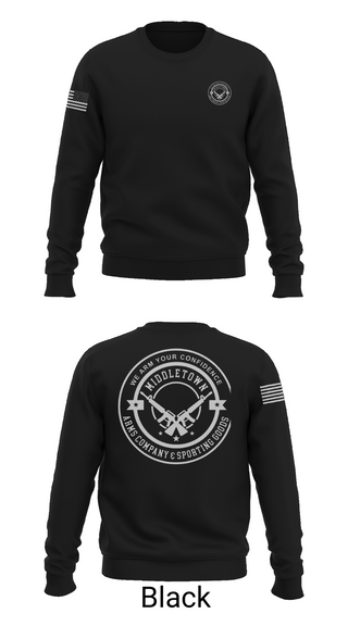 Crew Neck Sweatshirt, Middletown Arms Company & Sporting Goods, , Teamtime, Team time, sublimation, custom sports apparel, team uniforms, spirit wear, spiritwear, sports uniforms, custom shirts, team store, custom team store, fundraiser sports, apparel fundraiser