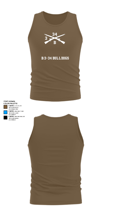 B/3-34 Bulldogs 76121406 Tank Top - 19