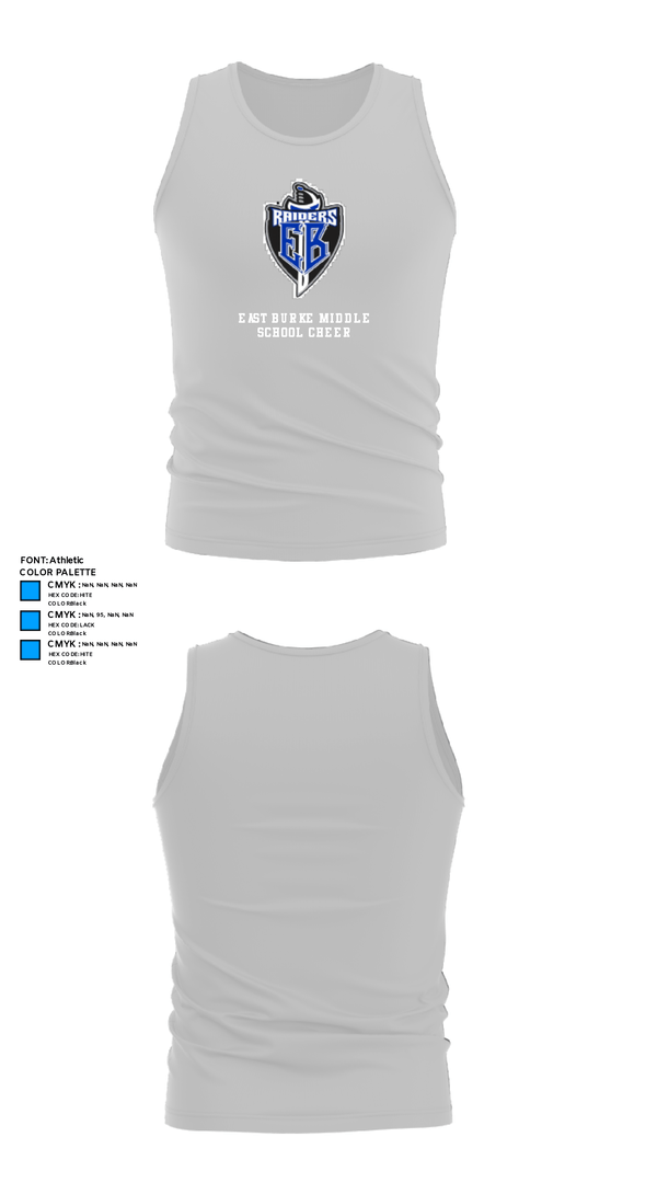 Tank Top, East Burke Middle School Cheer, Cheer, Teamtime, Team time, sublimation, custom sports apparel, team uniforms, spirit wear, spiritwear, sports uniforms, custom shirts, team store, custom team store, fundraiser sports, apparel fundraiser