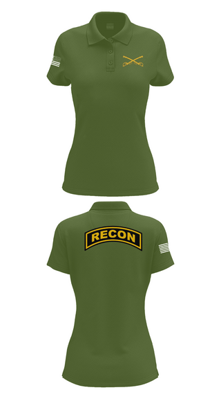 Womens Short Sleeve Performance Polo, Cowboy, Army, Teamtime, Team time, sublimation, custom sports apparel, team uniforms, spirit wear, spiritwear, sports uniforms, custom shirts, team store, custom team store, fundraiser sports, apparel fundraiser