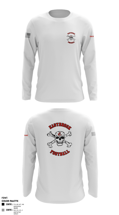 Eastbrook Football 93243823 Long Sleeve Performance Shirt 2