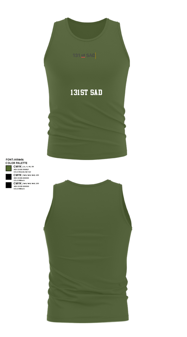 Tank Top, 131st SAD, Army, Teamtime, Team time, sublimation, custom sports apparel, team uniforms, spirit wear, spiritwear, sports uniforms, custom shirts, team store, custom team store, fundraiser sports, apparel fundraiser